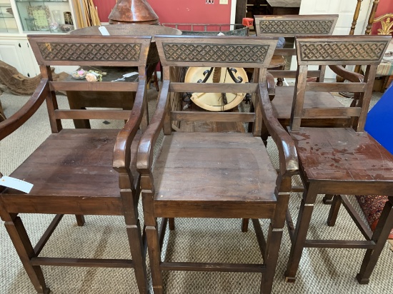 4 OVERSIZED BAR STOOLS