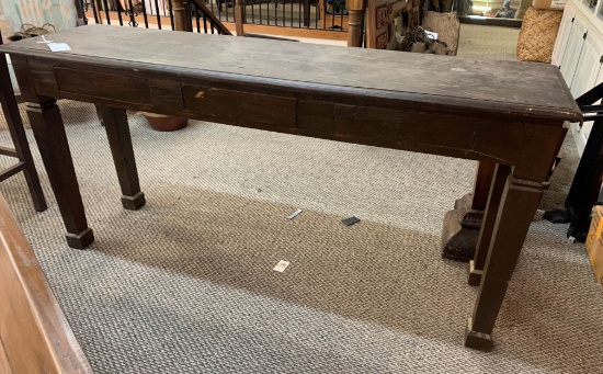 WOOD SOFA TABLE WITH 3 DRAWERS