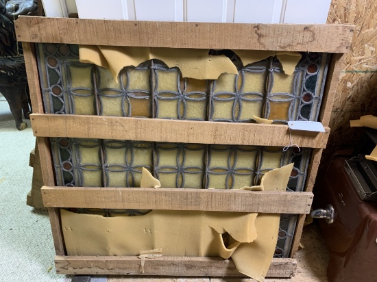 3 STAINED GLASS PANELS