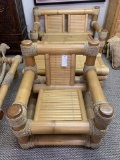 BAMBOO CHAIR, LOVESEAT & FOOT STOOLS