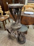 3 PCS AFRICAN TABLES
