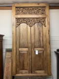CARVED WOOD CASED BOUBLE DOORS