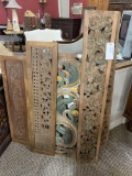 5 WOOD CARVED PANELS