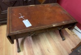 MAHOGNAY LEATHER TOP COFFEE TABLE