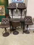 TABLE & 6 BAR STOOLS