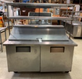 TRUE STAINLESS ROLLING COOLER PREP BAR