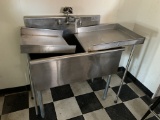 2 BAY STAINLESS SINK WITH REMOVABLE DRAIN BOARDS