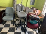MIXED LOT OF CHAIRS, STOOLS, ETC