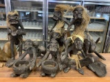 15 PCS OF WOOD AFRICAN ART