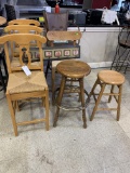 LOT OF 7 ASSORTED STOOLS
