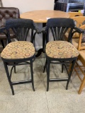 BAR HEIGHT TABLE & 2 STOOLS