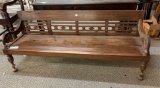 WOOD CARVED BENCH