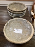 5 POTTERY BOWLS