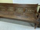 WOOD CARVED BENCH