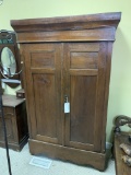 WOOD CABINET WITH PANEL DOORS
