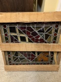 4 STAINED GLASS PANELS