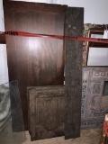 MIXED LOT OF FRAMES & WOOD PANELS, MIRRORS, ETC