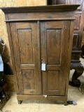 WOOD CABINET WITH PANEL DOORS