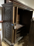 WOOD WARDROBE WITH SIDE IN DOORS