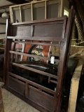 MIXED LOT SOFA, WOOD PANELS, TABLE BASE, ETC