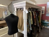 HANGING CLOTHES RACK W CLOTHES & MANICAN