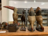 MIXED LOT OF CARVED WOOD ANIMALS