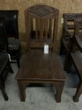 2 WOOD CARVED CHAIRS