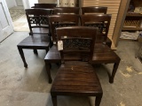 LOT OF 7 WOOD CARVED CHAIRS