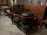 MIXED LOT OF CHAIRS, TILE, ETC