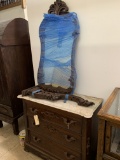 VICTORIAN MARBLE TOP DRESSER W MIRROR