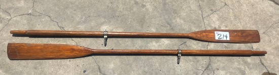 Pair of Wood Boat Oars