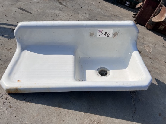 Vintage Cast Iron Sink 42" Wide
