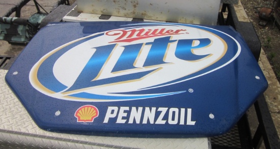Miller Light Car Hood Sign