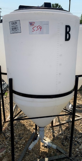 60 gallon Poly tank on stand