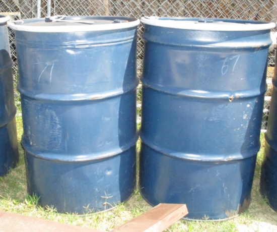 (2) Metal Barrels with rings