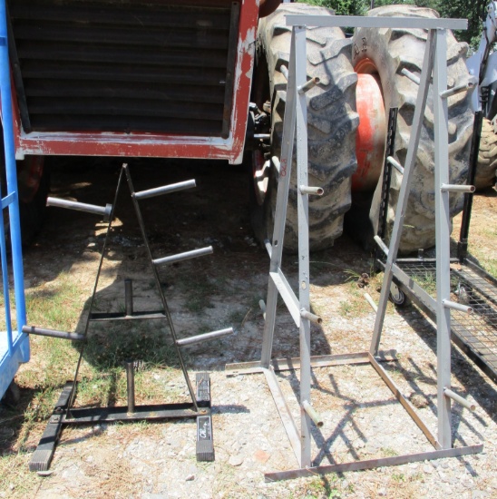 (2) Metal racks