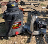 Mixed Lot: QPS 10 Gal Shop Vac/Compound Miter saw