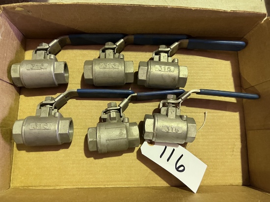 (6) 1" Ball Valve