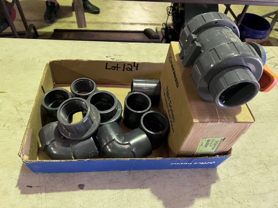 (2) Hayward Union Ball Valves/Assorted fittings