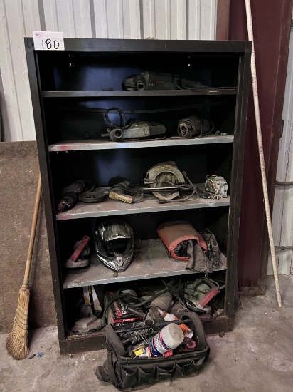 Mixed Lot: Metal Cabinet/assorted items