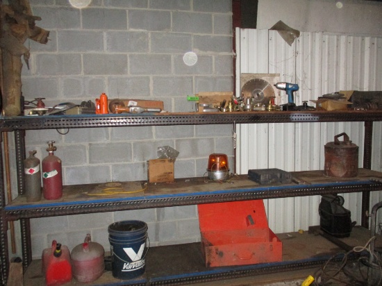 Contents of shelf: Gas Cans/Bits/additional items