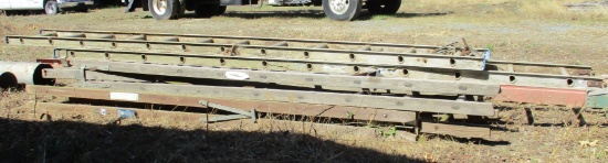 Assorted wood & aluminum ladders