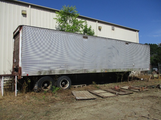 1972 Storage Trailer with contents and rear steps