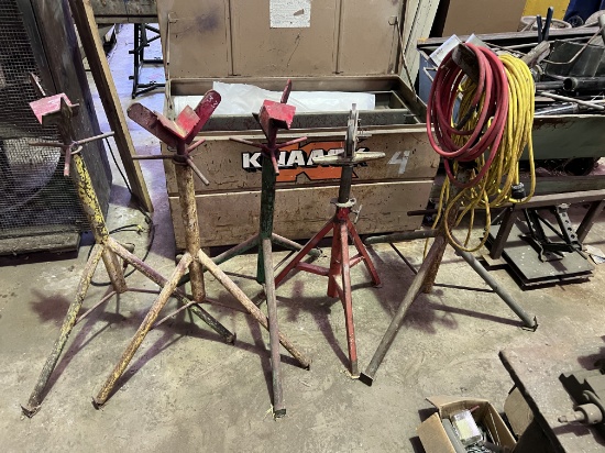 (5)V-Head pipe stands/drop cords