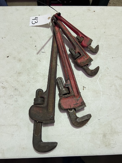 (4) Pipe Wrenches