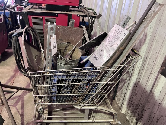 Assorted Scrap metal in cart
