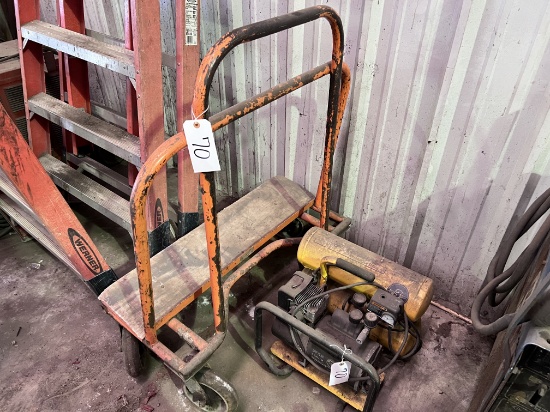 38" Metal Cart (orange)/Extreme Air Compressor