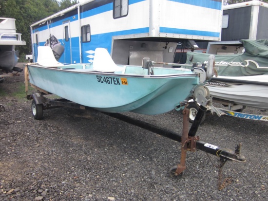 14ft Fishing Boat with 20hp Mercury Motor NO TITLE