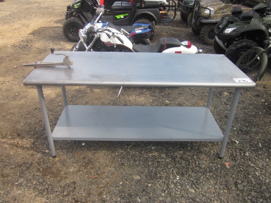 Stainless Table with Can Opener 72x30x34