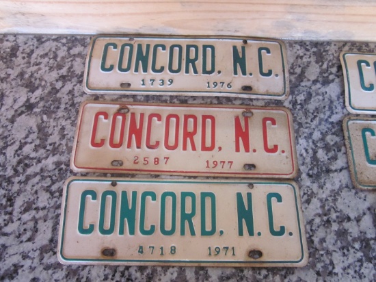 Lot of 3- Concord, NC Town Tags